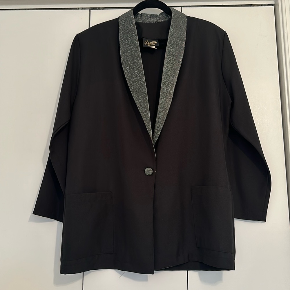 Vintage Oversized Black Blazer